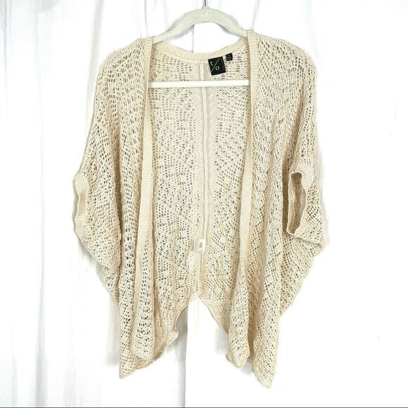 T/O Sweaters Cotton Knit Open Front knit Cardigan - Picture 1 of 5